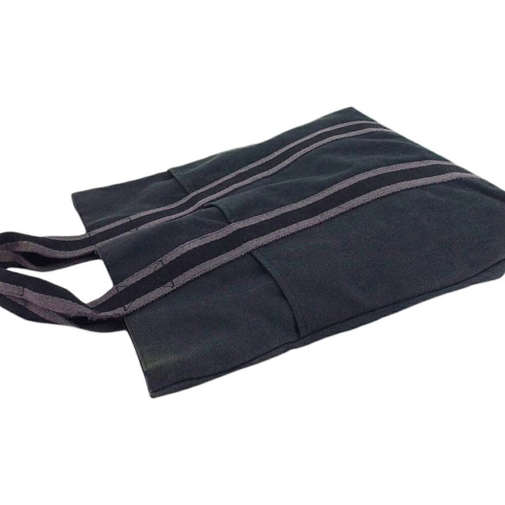 Hermes Tote Bag Black Grey Women Authentic Secondhand